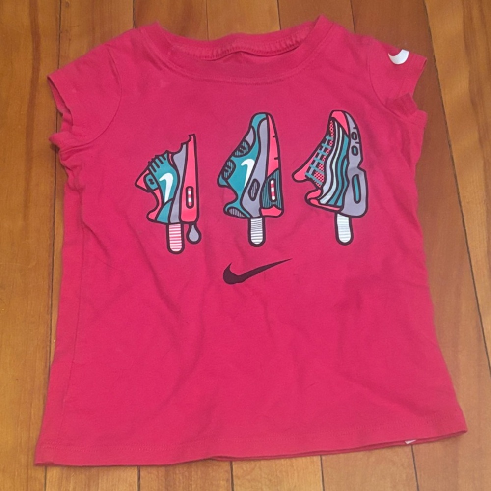 Nike Kids Fuchsia Sneaker Graphic Tee